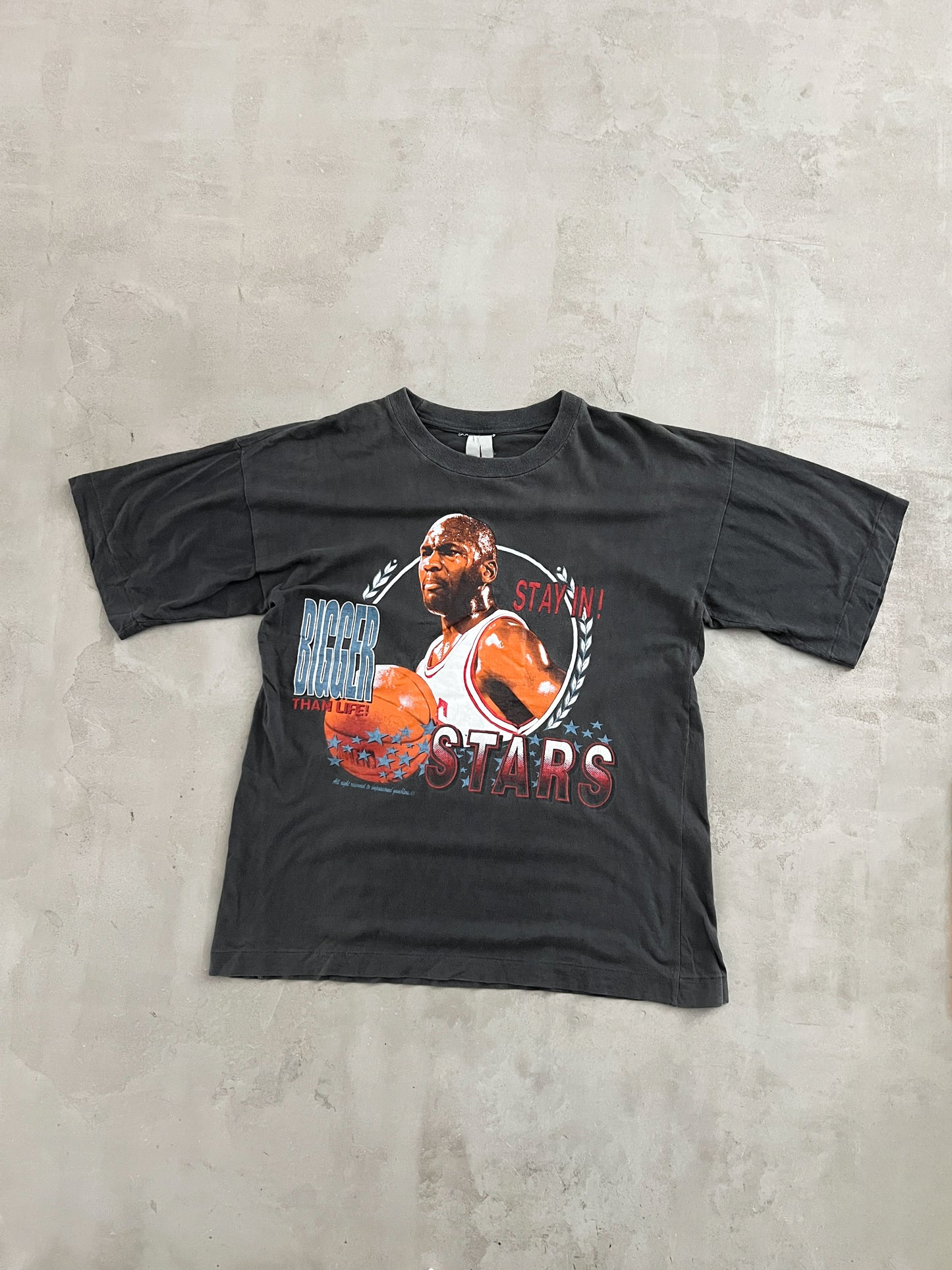 GREY MICHAEL JORDAN TEE - 1990S - M