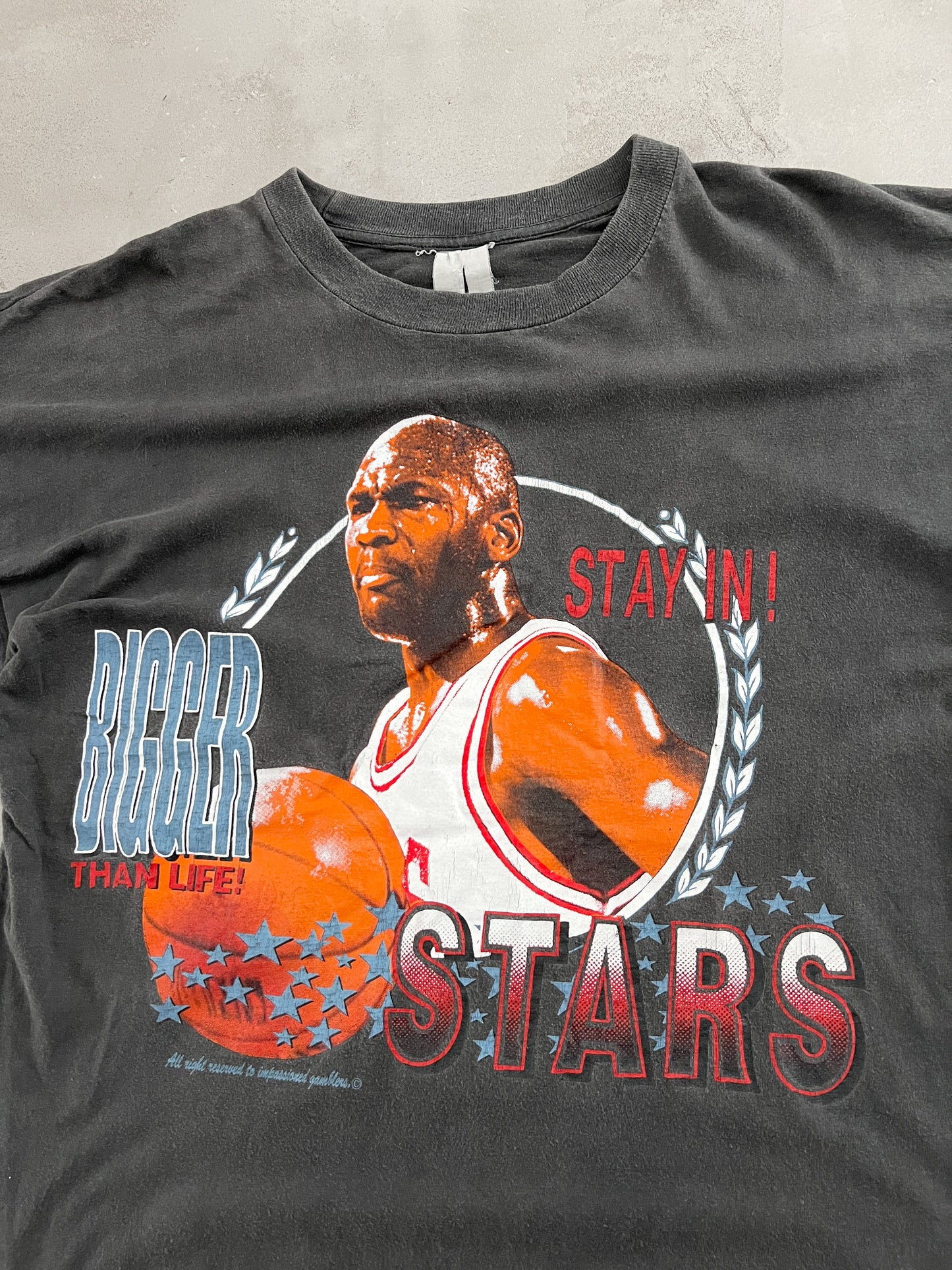 GREY MICHAEL JORDAN TEE - 1990S - M