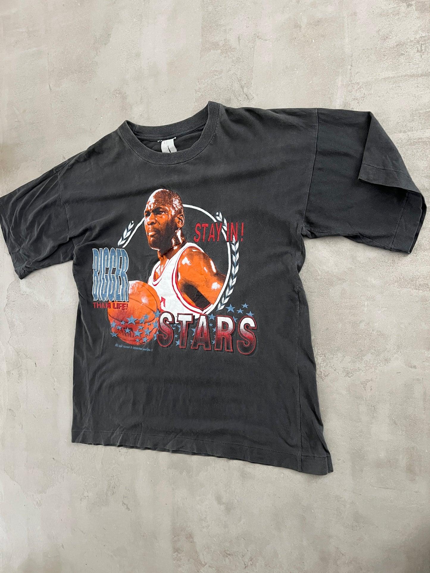 GREY MICHAEL JORDAN TEE - 1990S - M