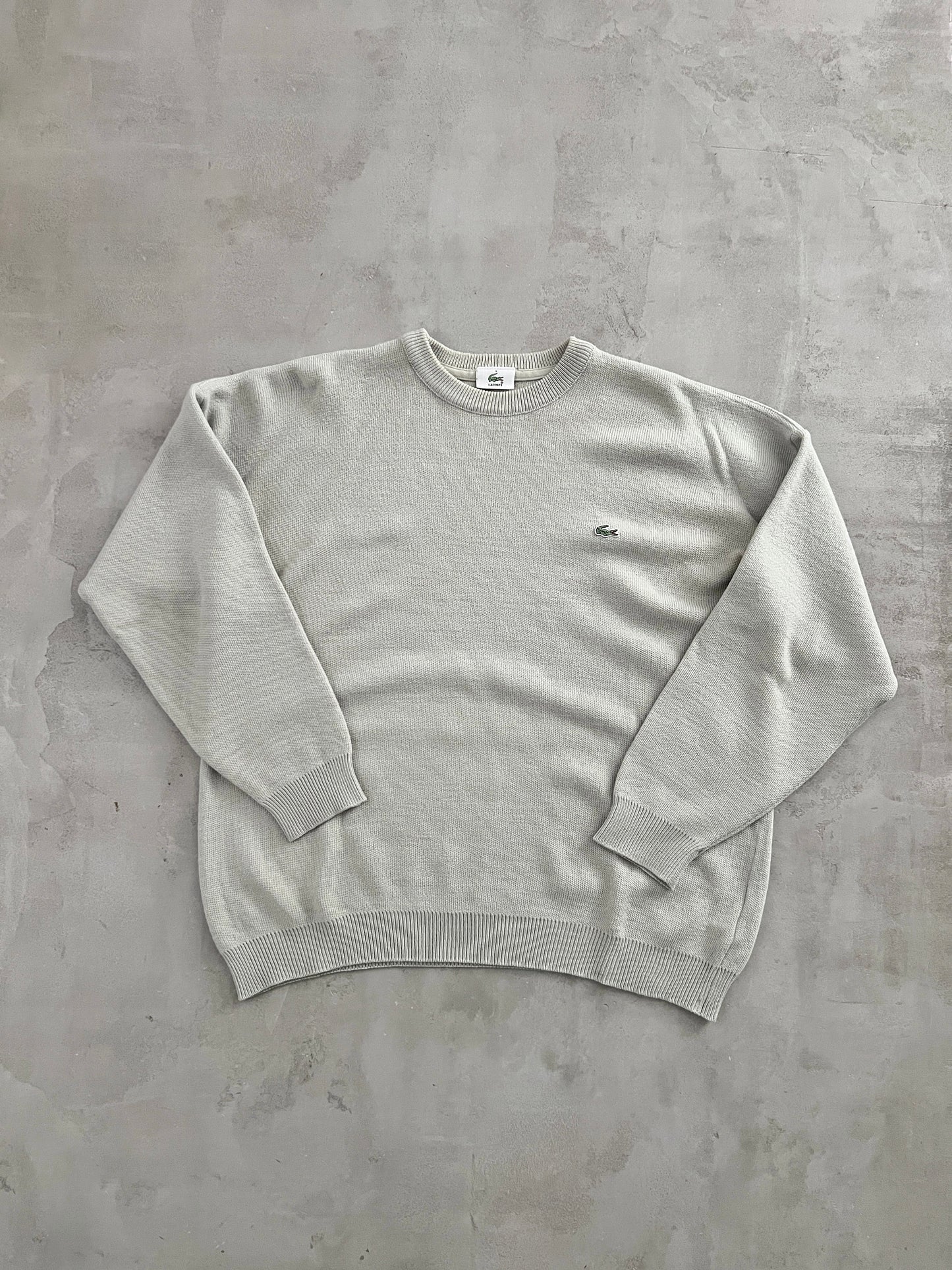 CREME LACOSTE KNIT SWEATER - 2000S - M
