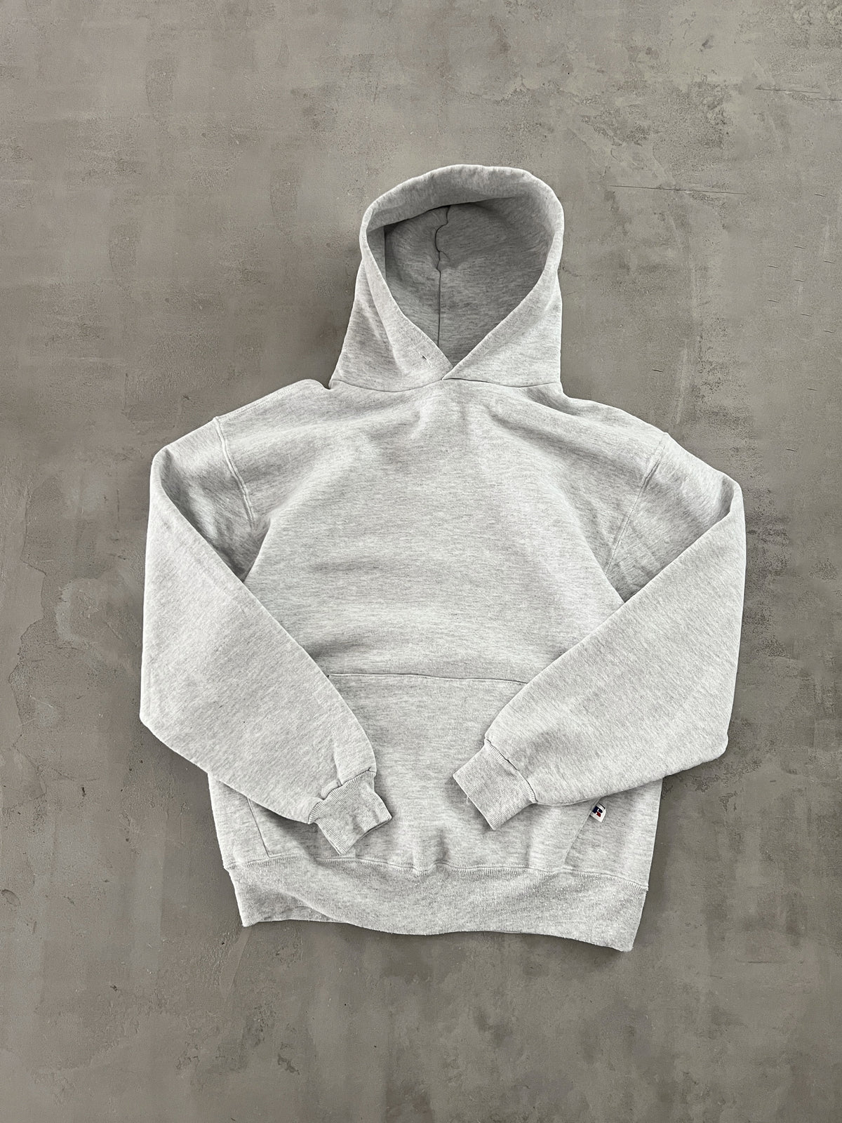 GREY RUSSELL HOODIE - 1990S - M