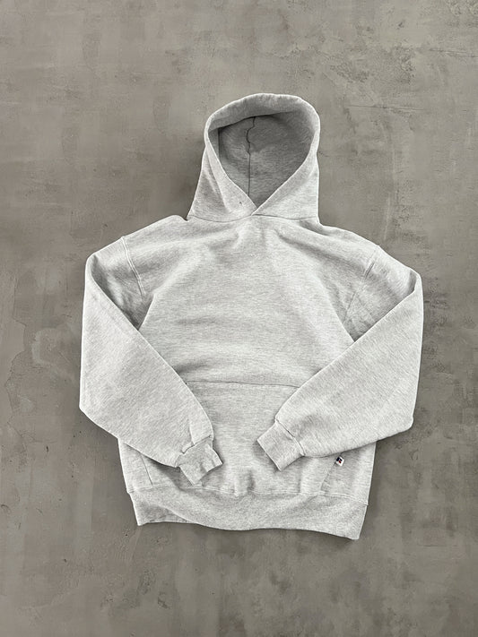 GREY RUSSELL HOODIE - 1990S - M