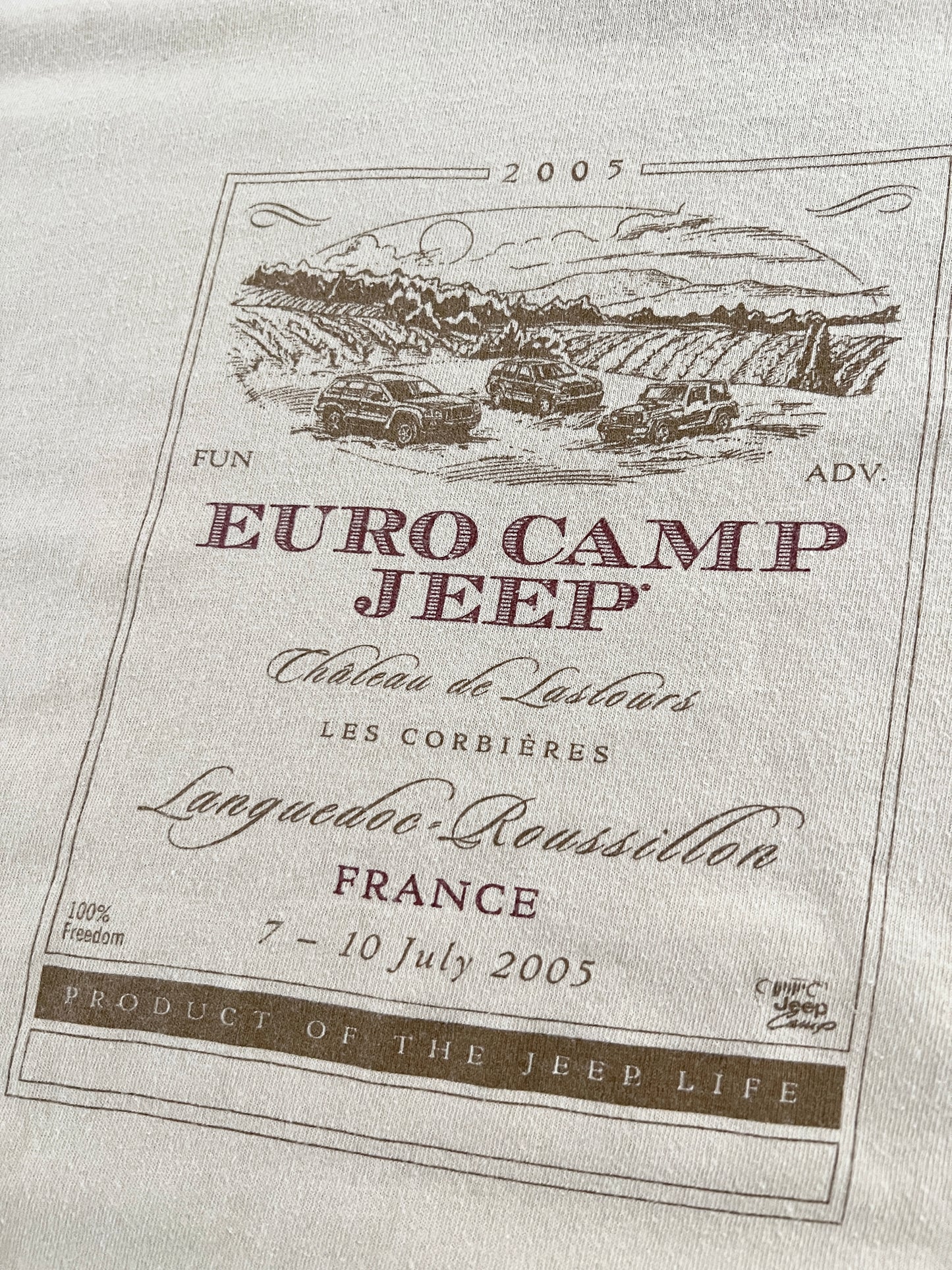 CREME JEEP FRANCE TEE - 2005 - L