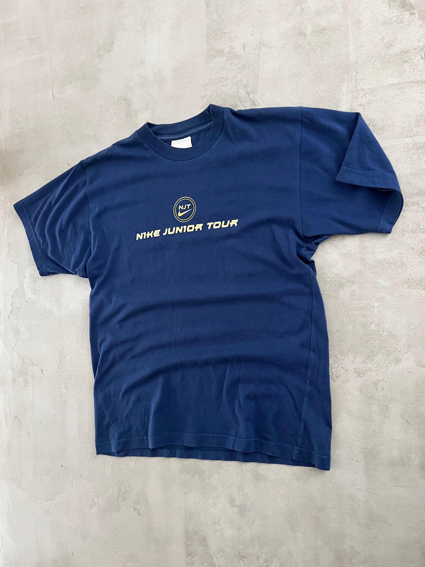 NAVY NIKE TENNIS TEE - 1990S - M