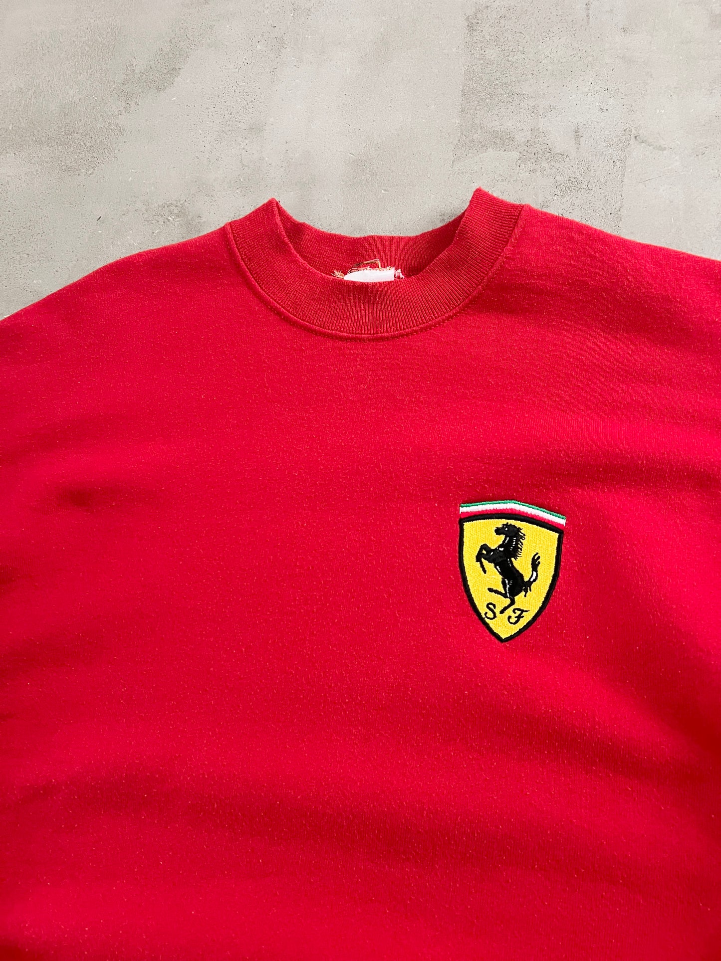 RED FERRARI SWEATER - 1990S - L/M