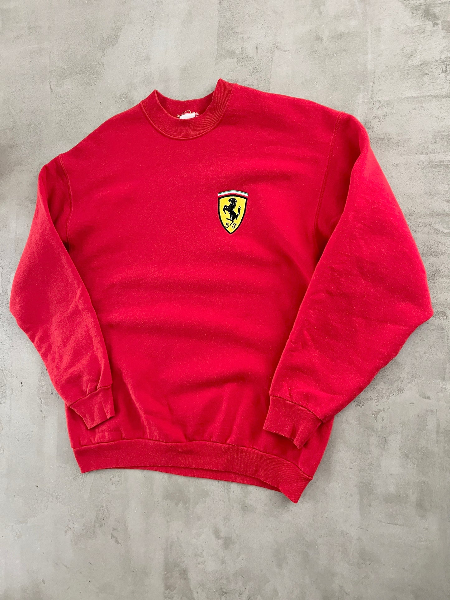 RED FERRARI SWEATER - 1990S - L/M