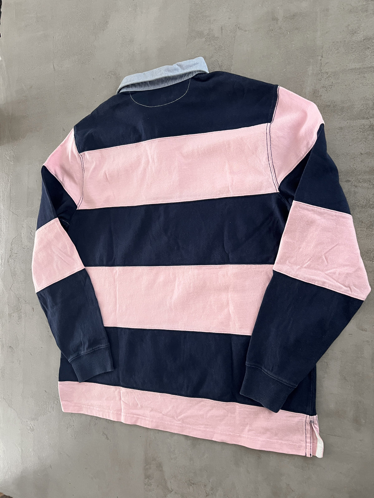 NAVY/PINK RALPH LAUREN LONGSLEEVE - 2000S - XL