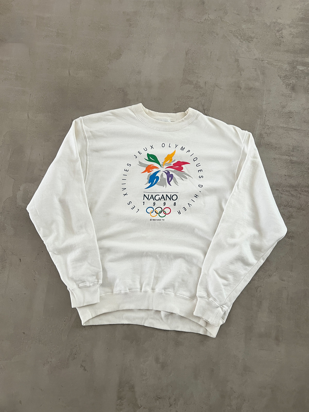 WHITE OLYMPICS JAPAN SWEATER - 1998 - M