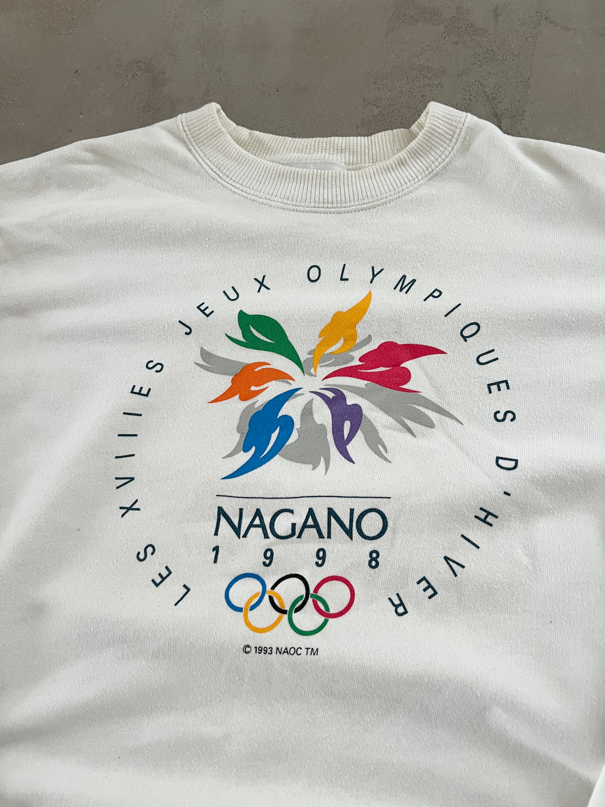 WHITE OLYMPICS JAPAN SWEATER - 1998 - M