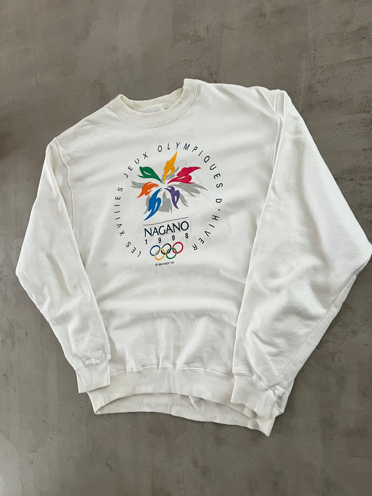 WHITE OLYMPICS JAPAN SWEATER - 1998 - M