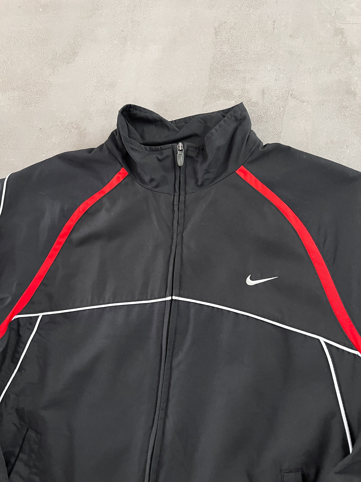 BLACK NIKE TRACK JACKET - 2000S - S