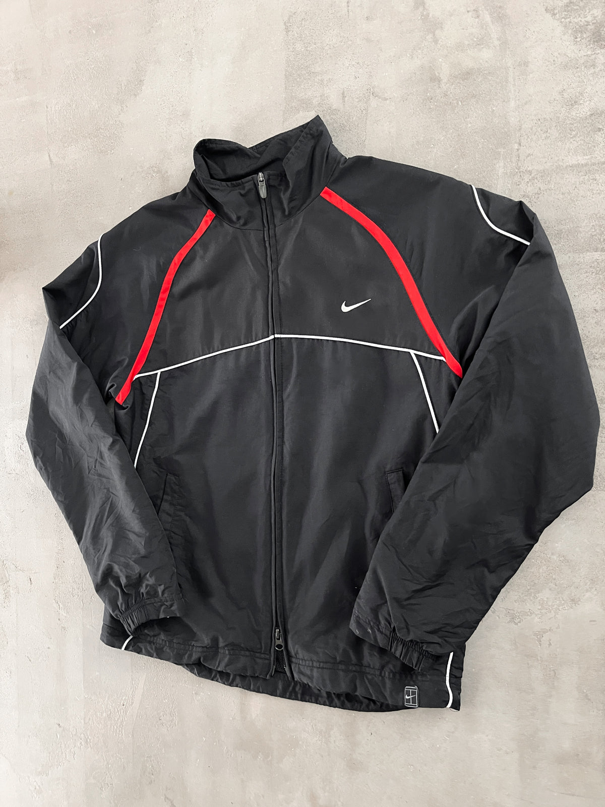 BLACK NIKE TRACK JACKET - 2000S - S