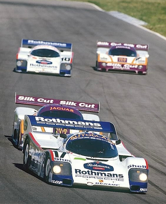 BLACK PORSCHE LE MANS JACKET - 1990S - XL/L