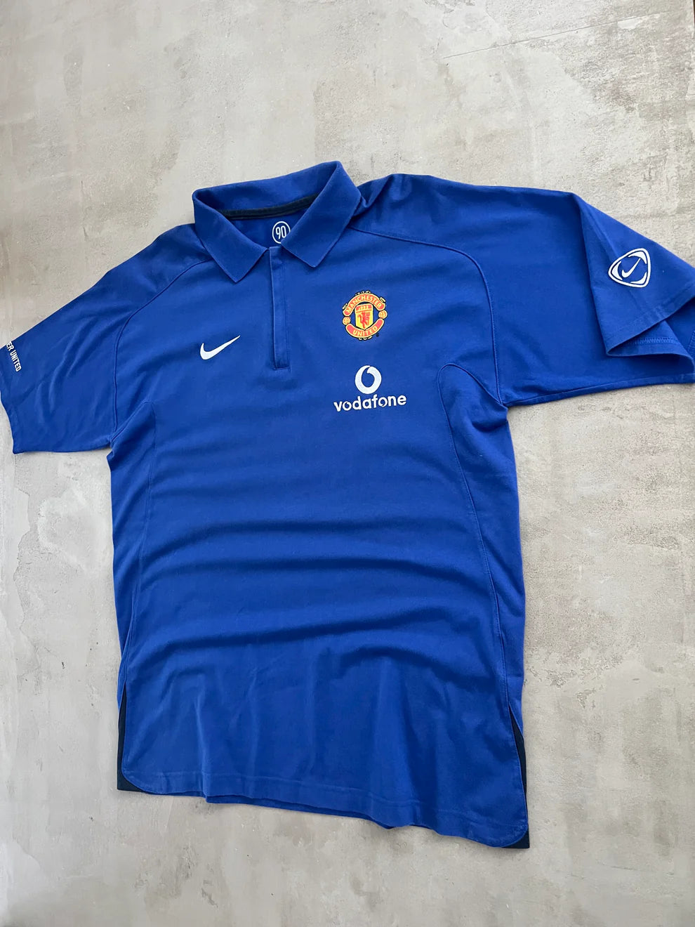BLUE MANCHESTER UNITED NIKE POLO - 2000S - XL