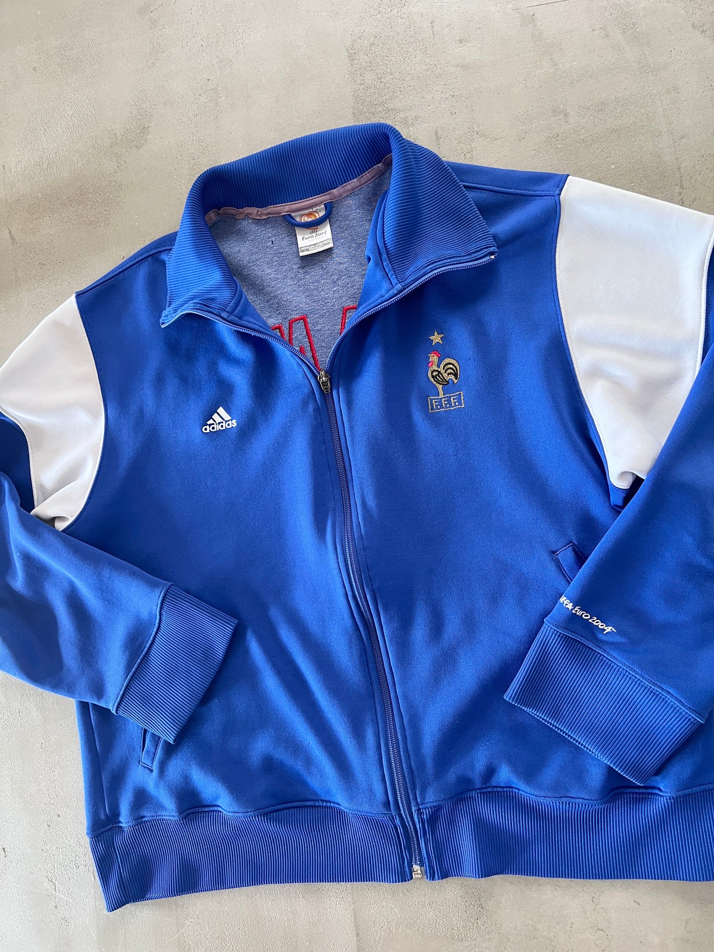 BLUE FRANCE ADIDAS JACKET - 2000S - L