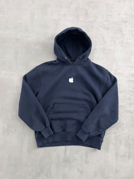 NAVY APPLE PROMO HOODIE - 1990S - M/S