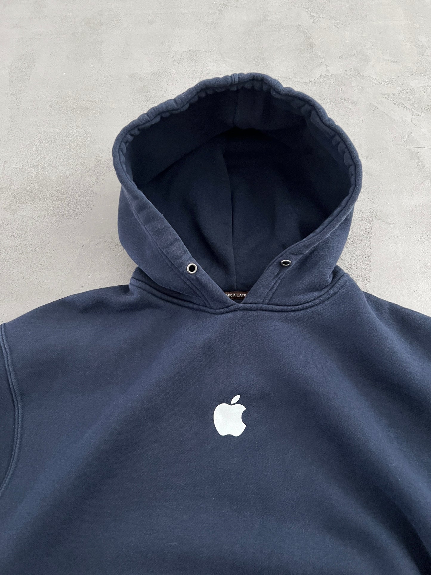 NAVY APPLE PROMO HOODIE - 1990S - M/S