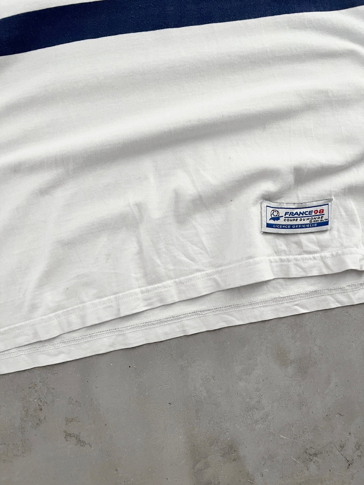 WHITE/NAVY FRANCE WORLD CUP POLO - 1998 - L/M