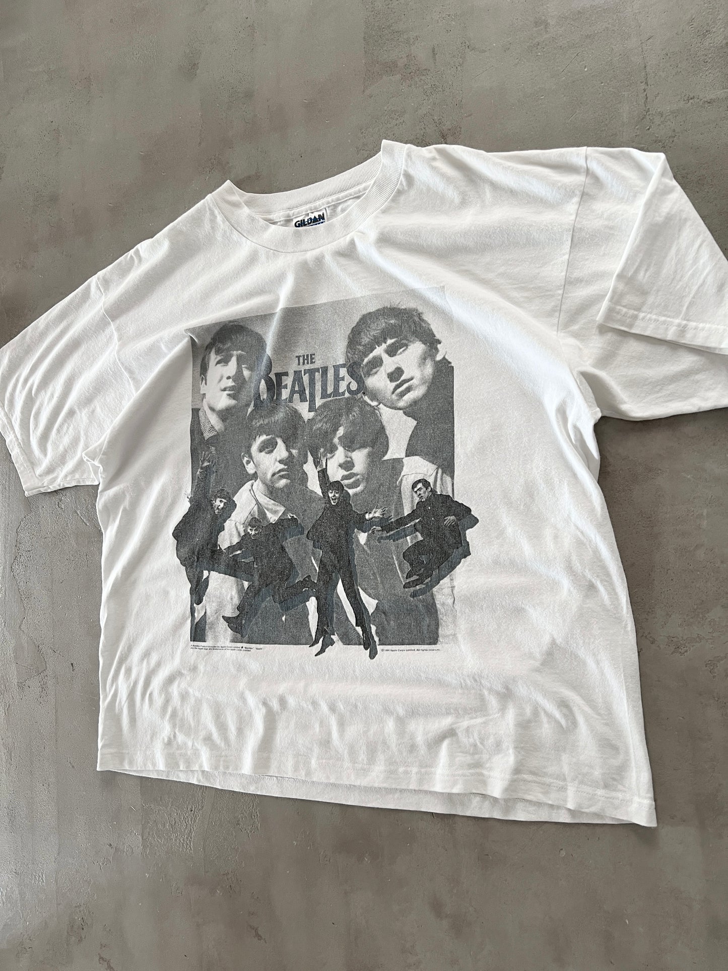 WHITE THE BEATLES TEE - 1990S - L