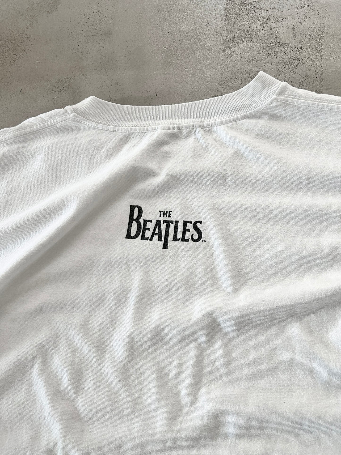 WHITE THE BEATLES TEE - 1990S - L