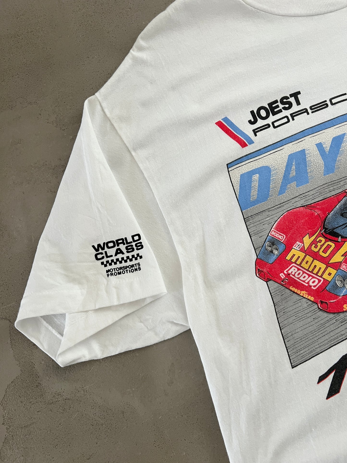 WHITE PORSCHE DAYTONA RACING TEE - 1992 - XL