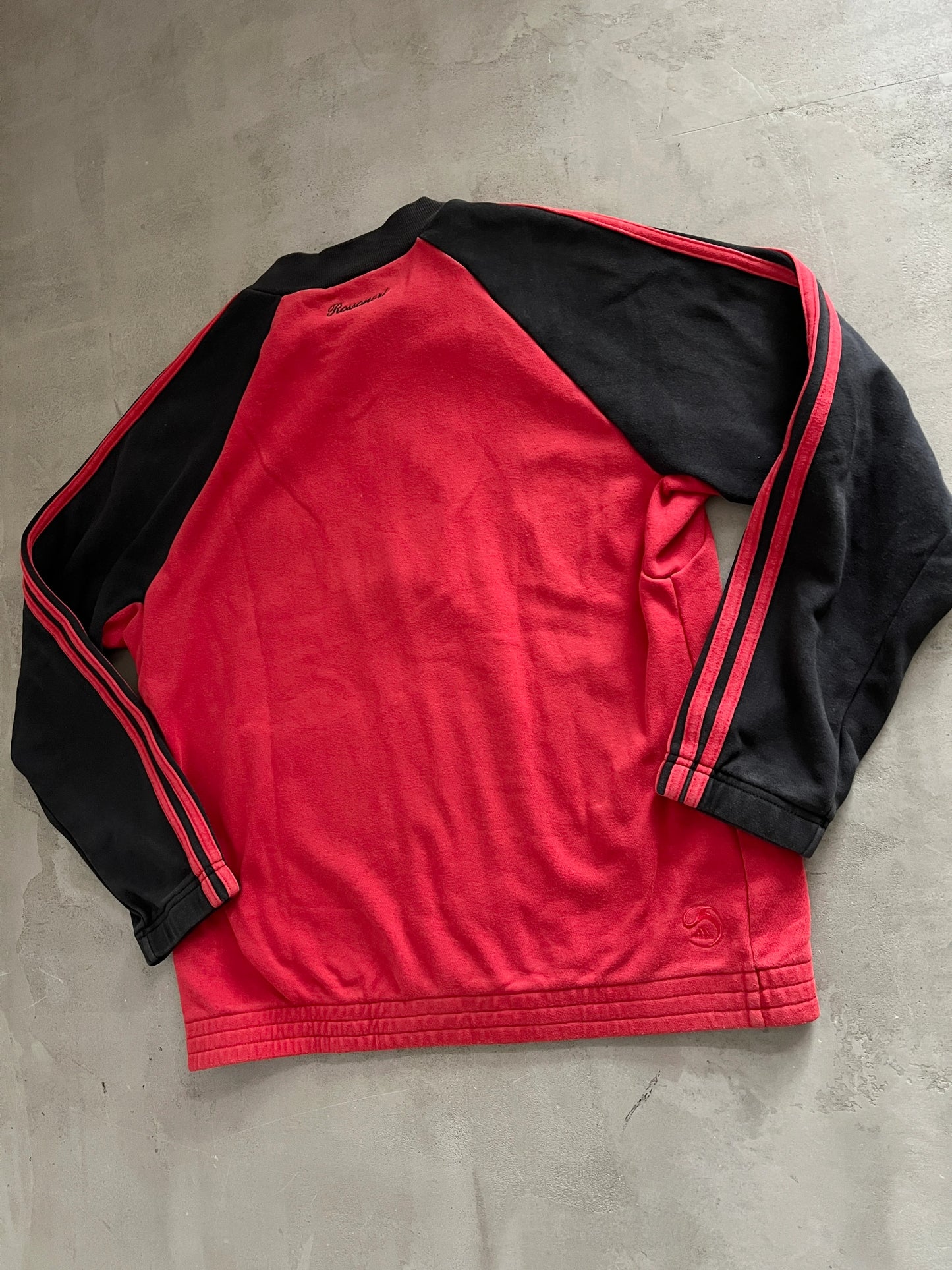 RED AC MILAN ADIDAS JACKET - 2000S - M