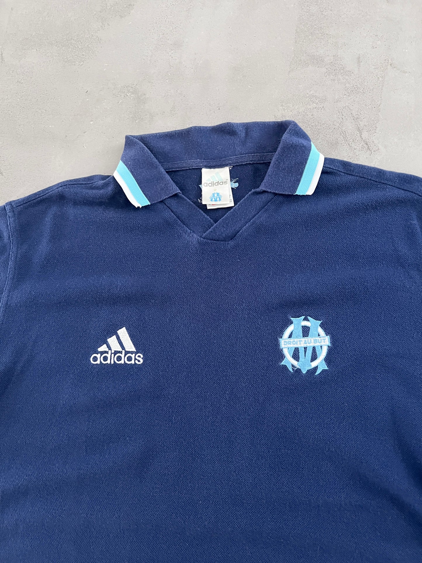 NAVY MARSEILLE POLO - 2000S - M/L