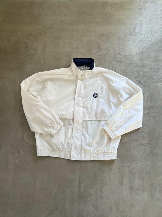 WHITE BMW JACKET - 1990S - L/M