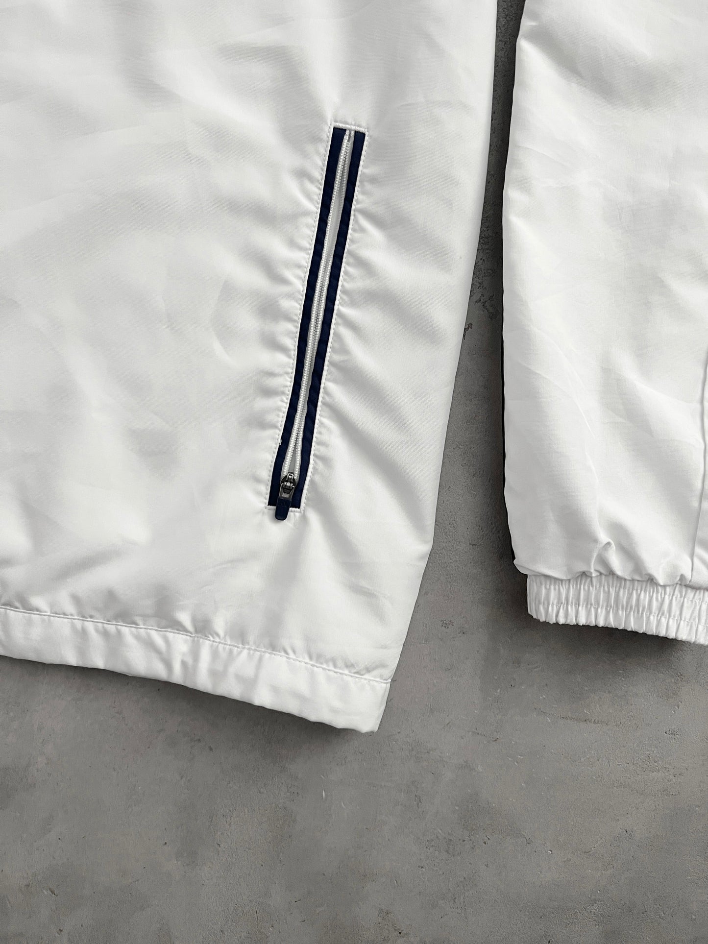 WHITE REAL MADRID TRACK JACKET - 2000S - L