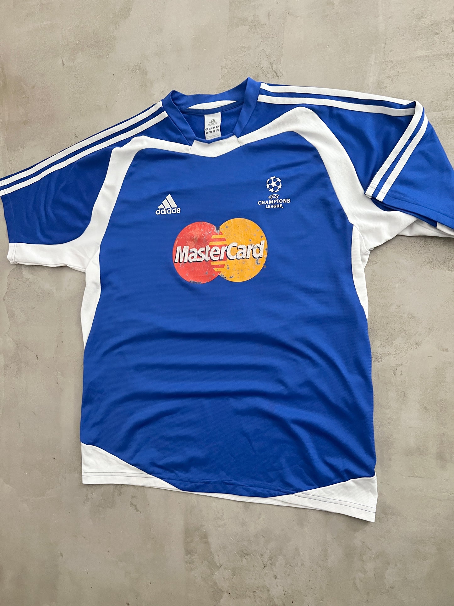 BLUE CHAMPIONS LEAGUE MASTERCARD JERSEY - 2000S - XL/L