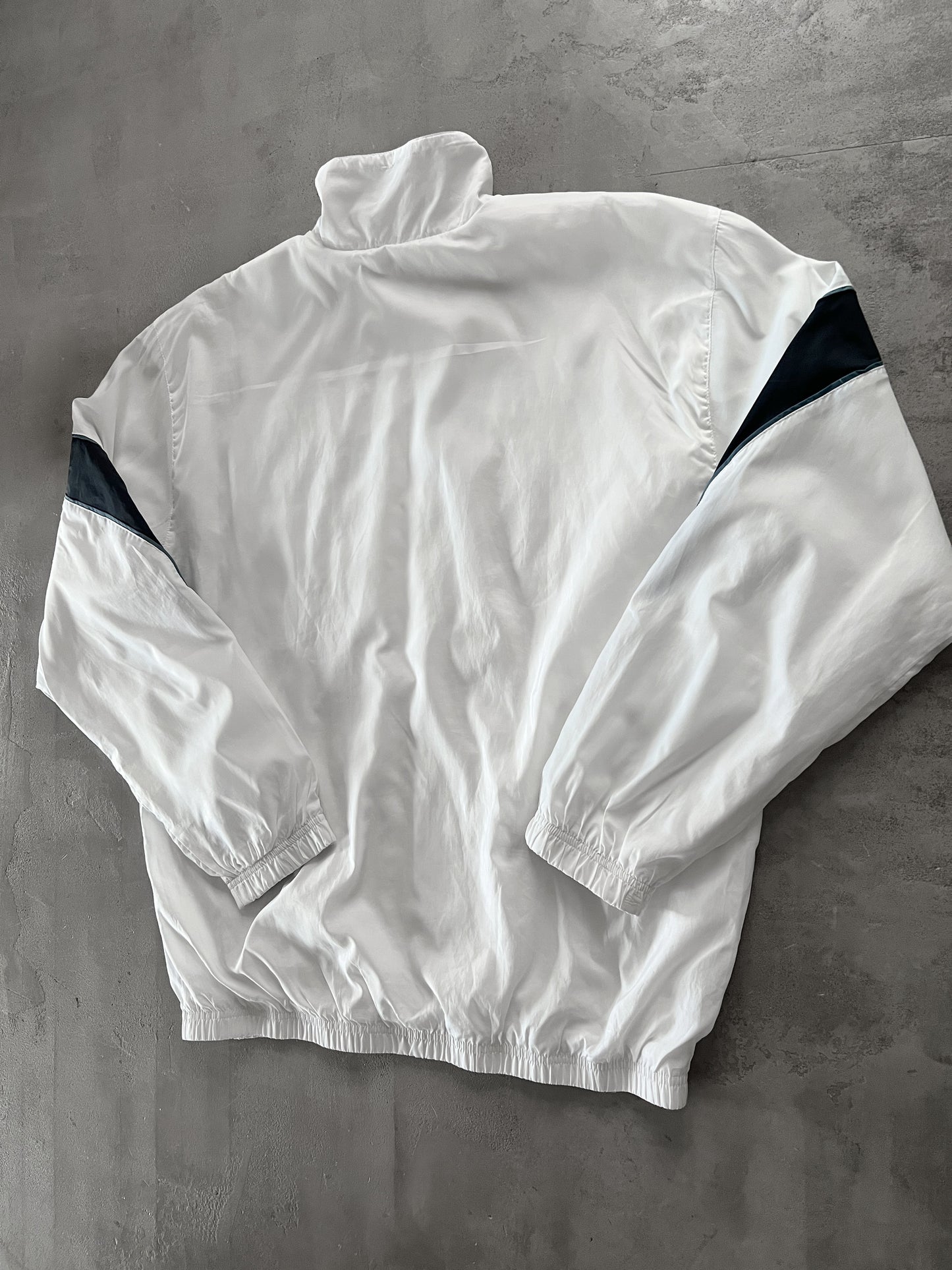 WHITE/NAVY NIKE JACKET - 2000S - L/XL