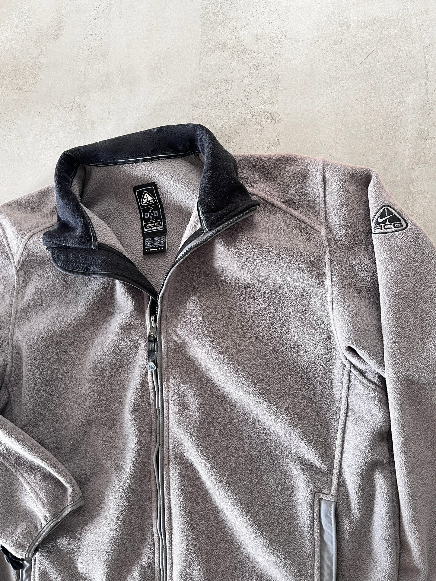 BEIGE NIKE ACG FLEECE JACKET - 2000S - M