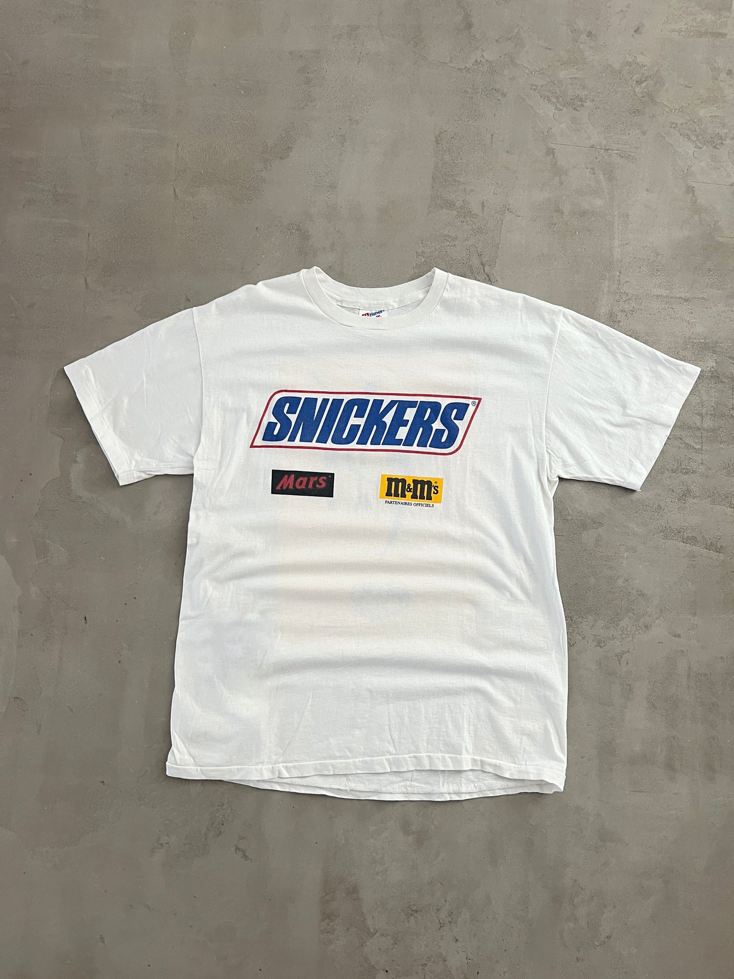 WHITE FIFA SNICKERS TEE - 1993 - L