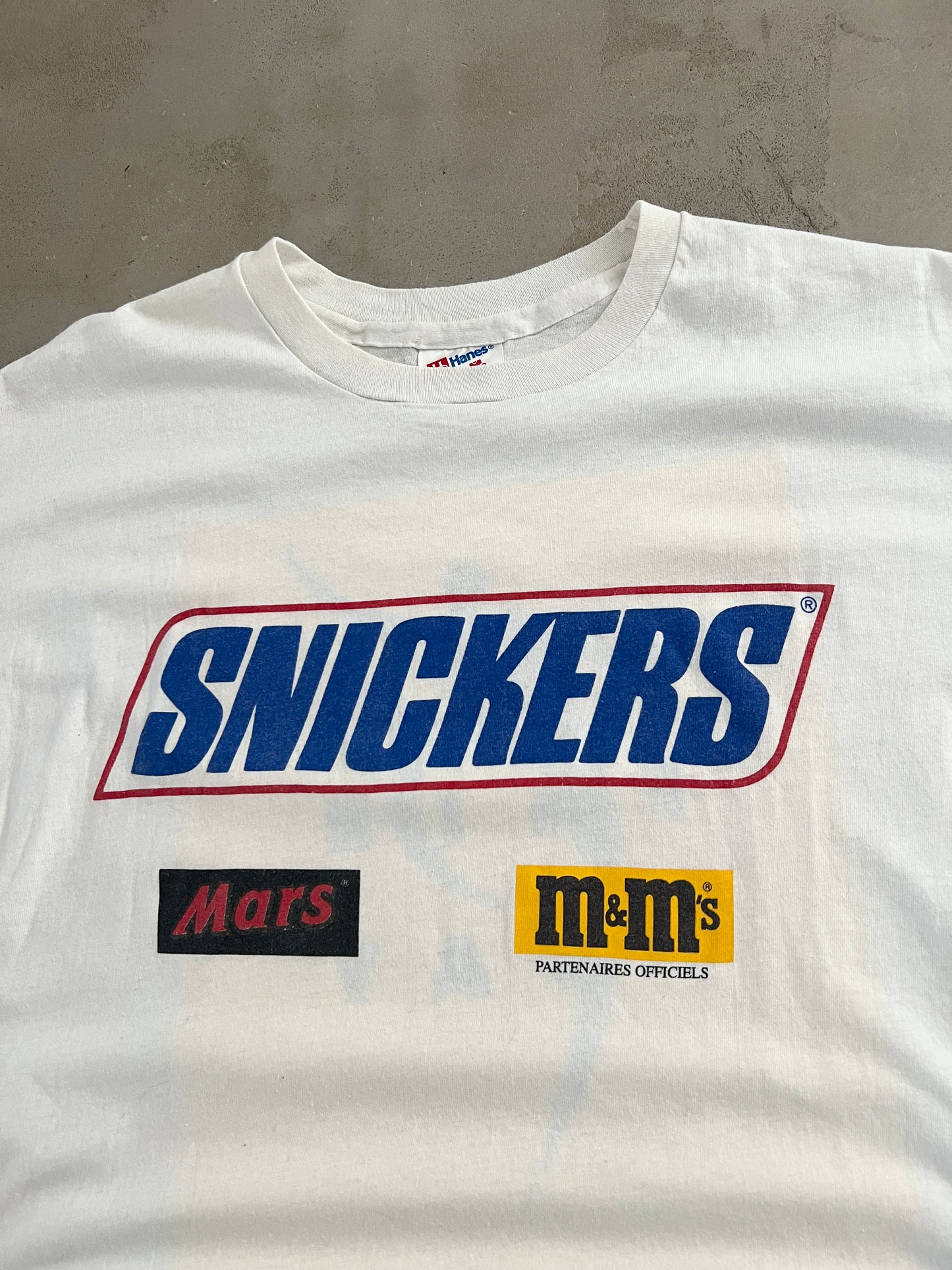 WHITE FIFA SNICKERS TEE - 1993 - L