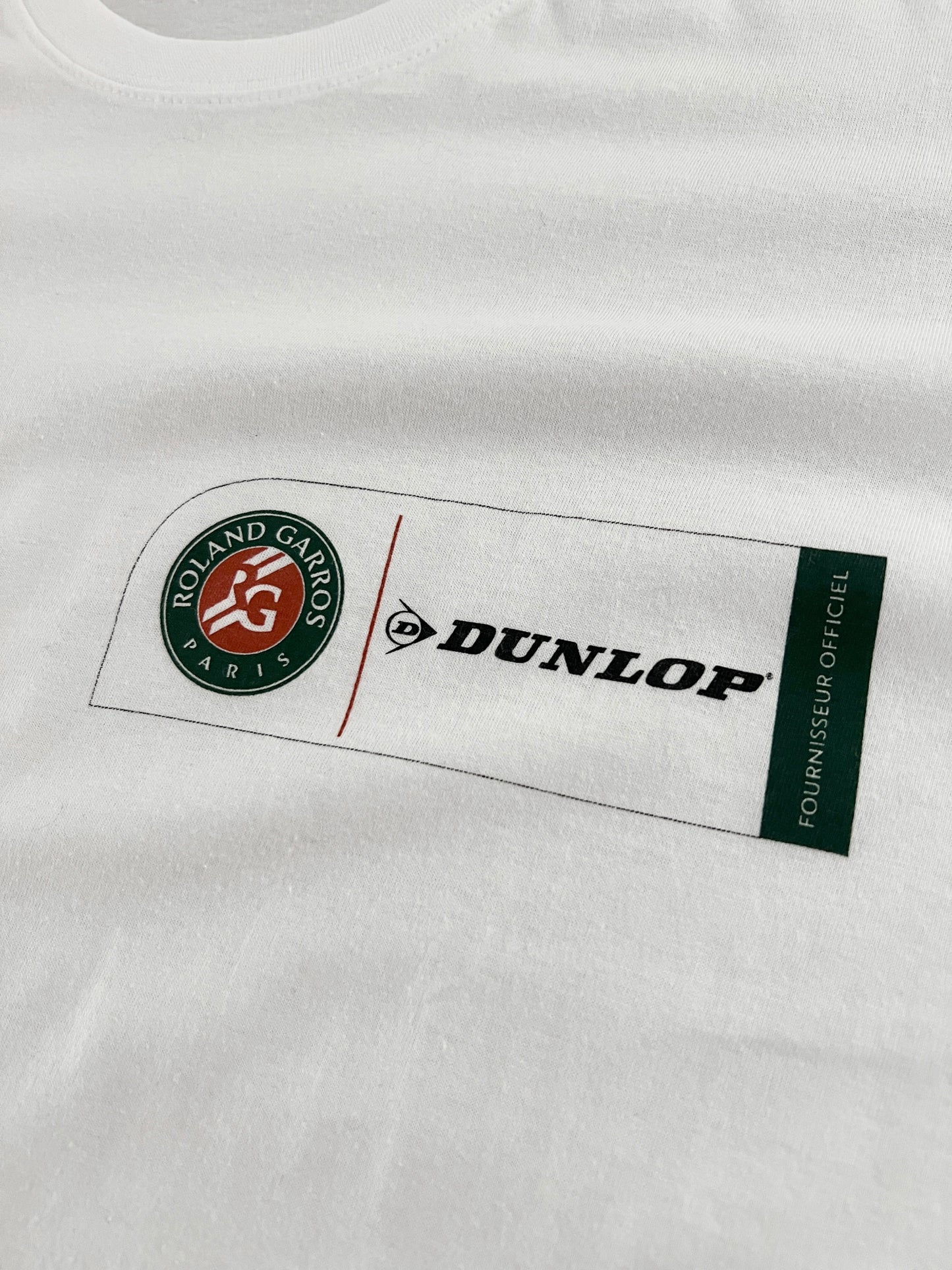 WHITE FRENCH OPEN TENNIS TEE - 2000S - L/XL