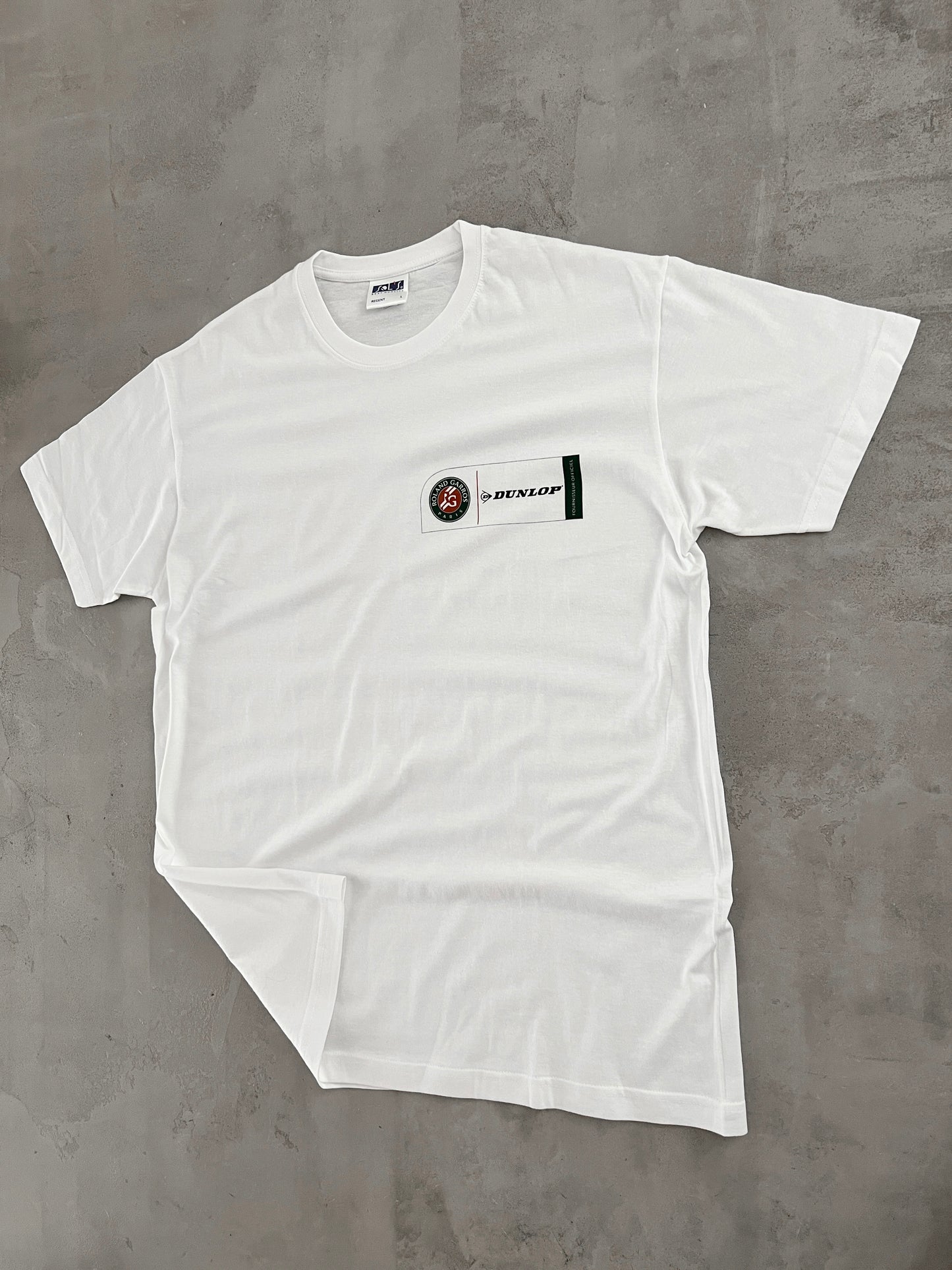 WHITE FRENCH OPEN TENNIS TEE - 2000S - L/XL