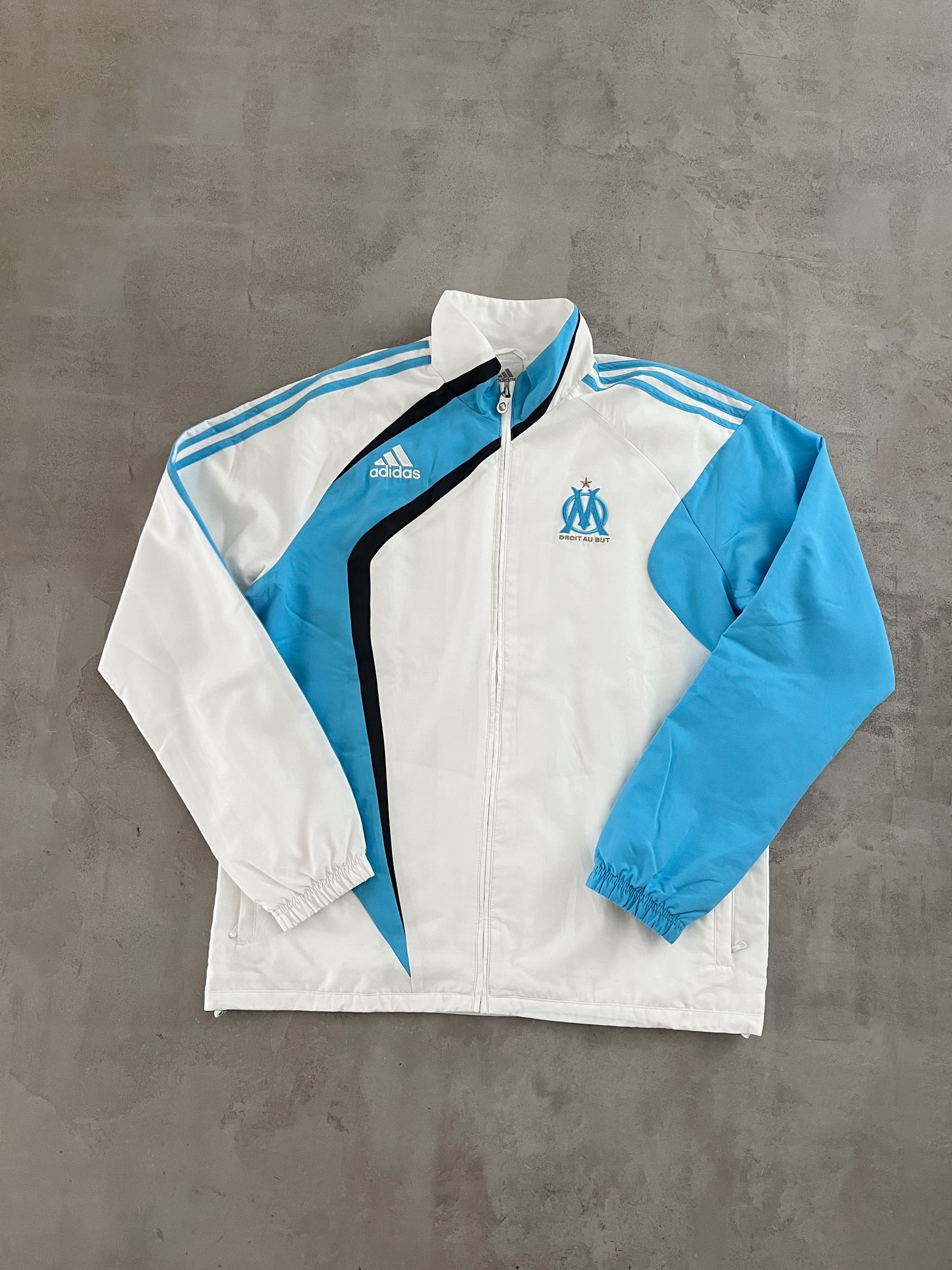WHITE MARSEILLE TRACK JACKET - 2000S - L/XL