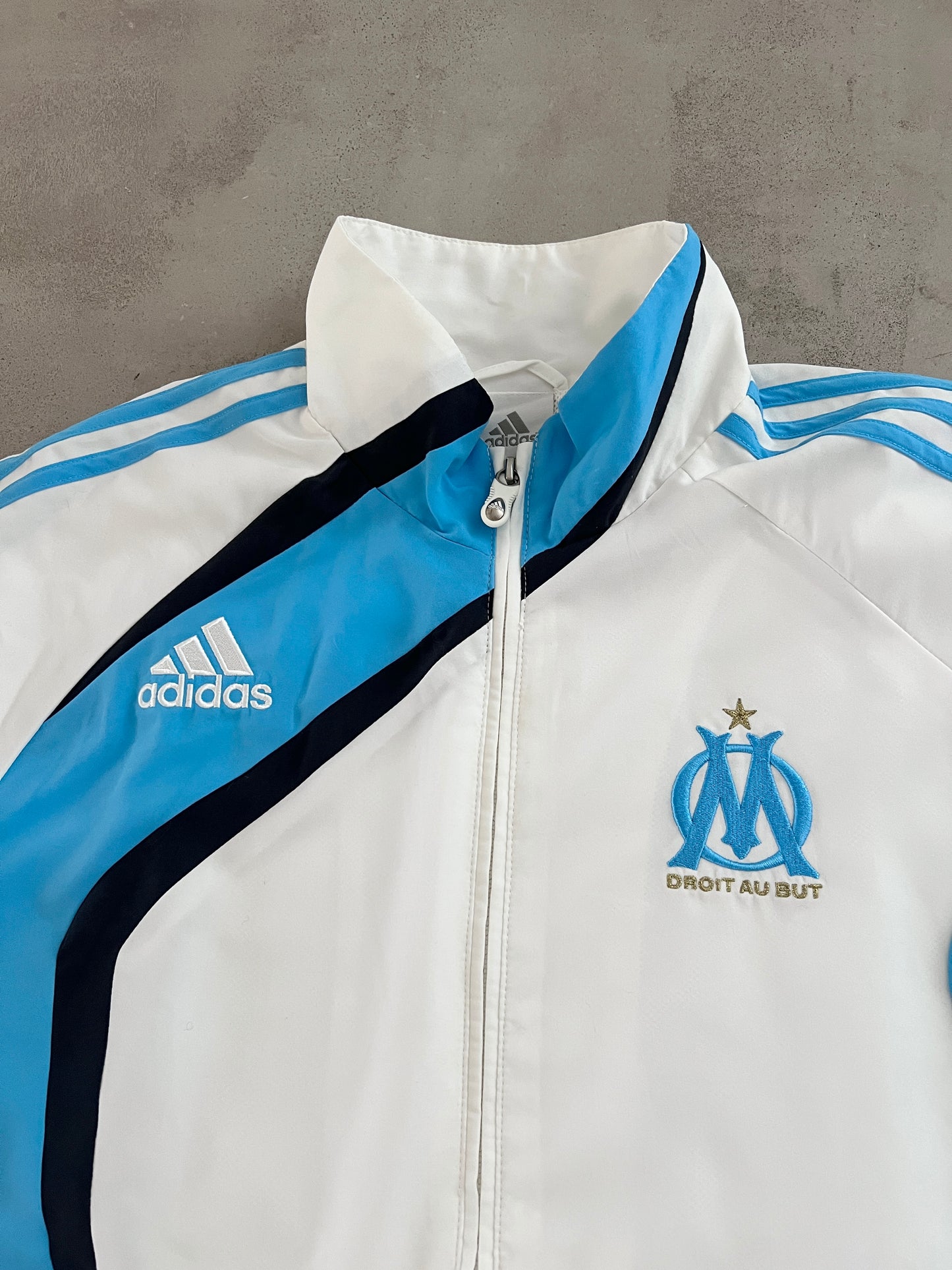 WHITE MARSEILLE TRACK JACKET - 2000S - L/XL