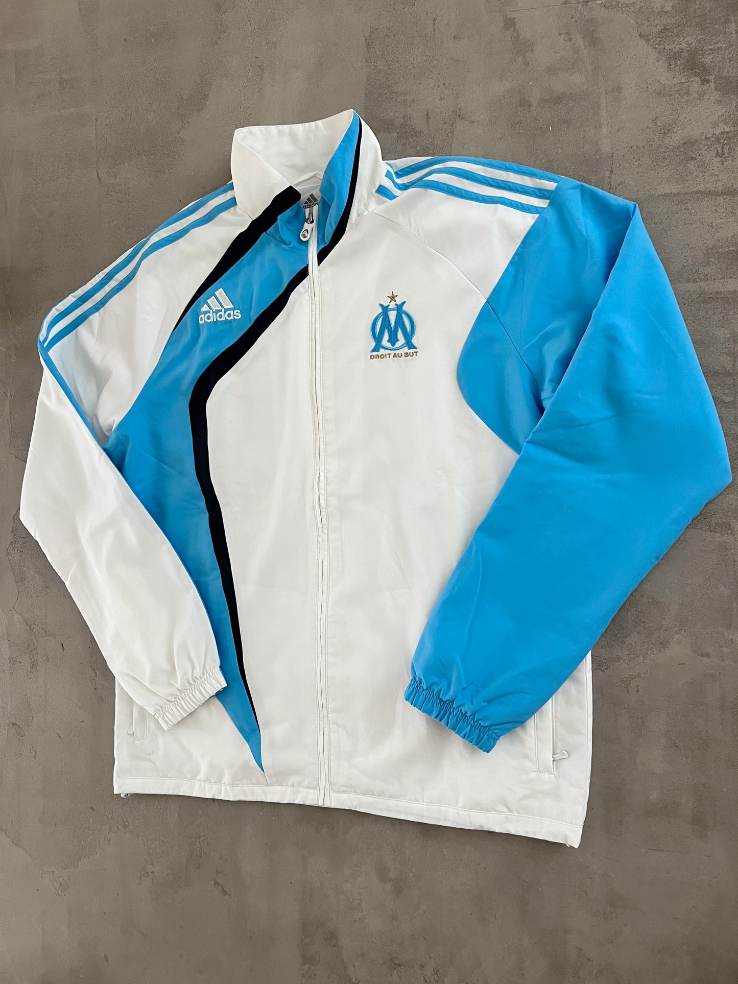 WHITE MARSEILLE TRACK JACKET - 2000S - L/XL