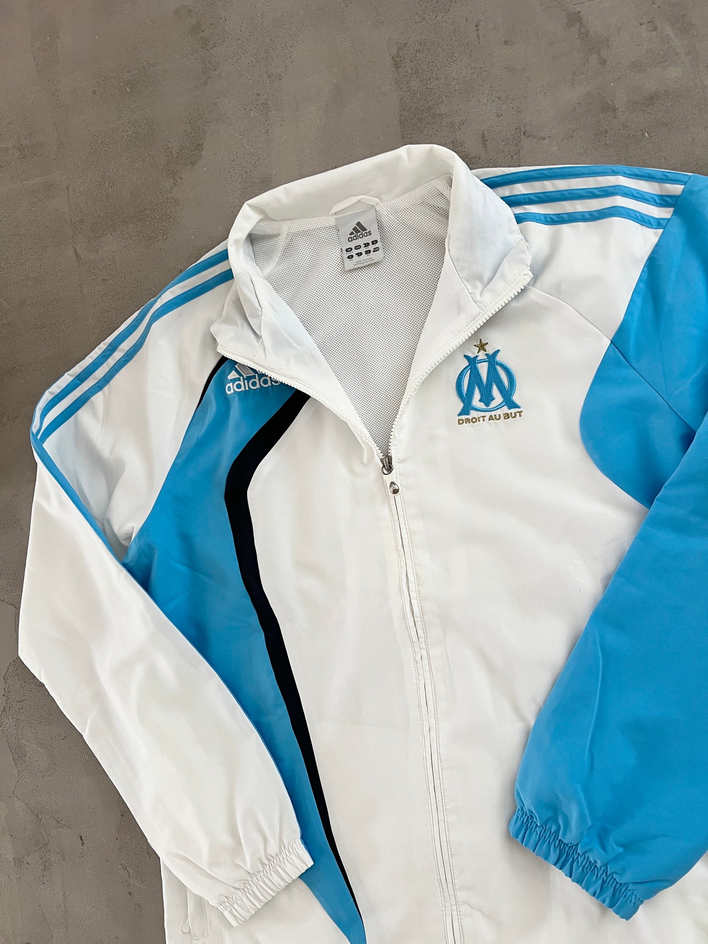 WHITE MARSEILLE TRACK JACKET - 2000S - L/XL