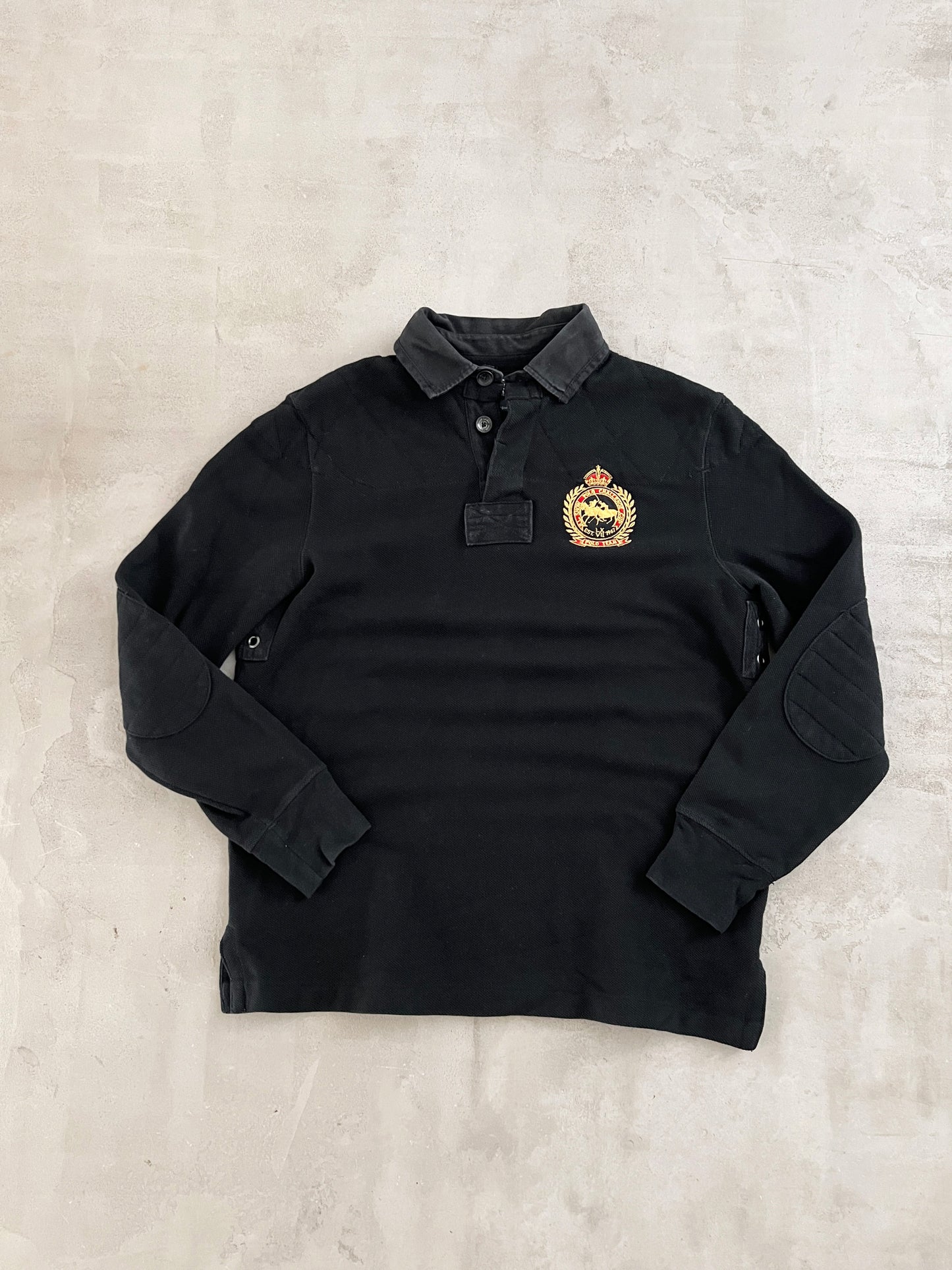 BLACK POLO RALPH LAUREN LONGSLEEVE - 2000S - M