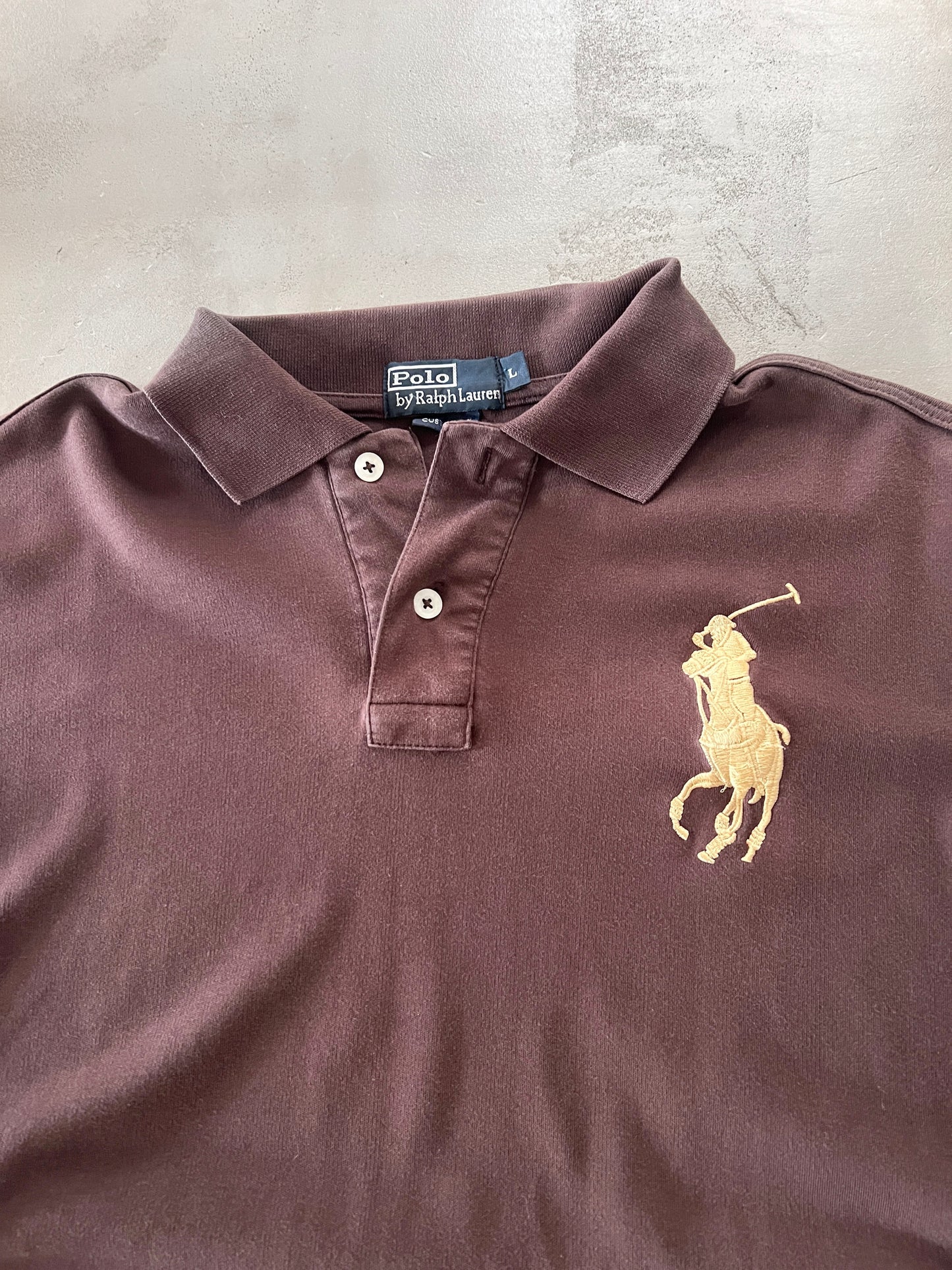 MOCHA POLO RALPH LAUREN LONGSLEEVE - 2000S - M