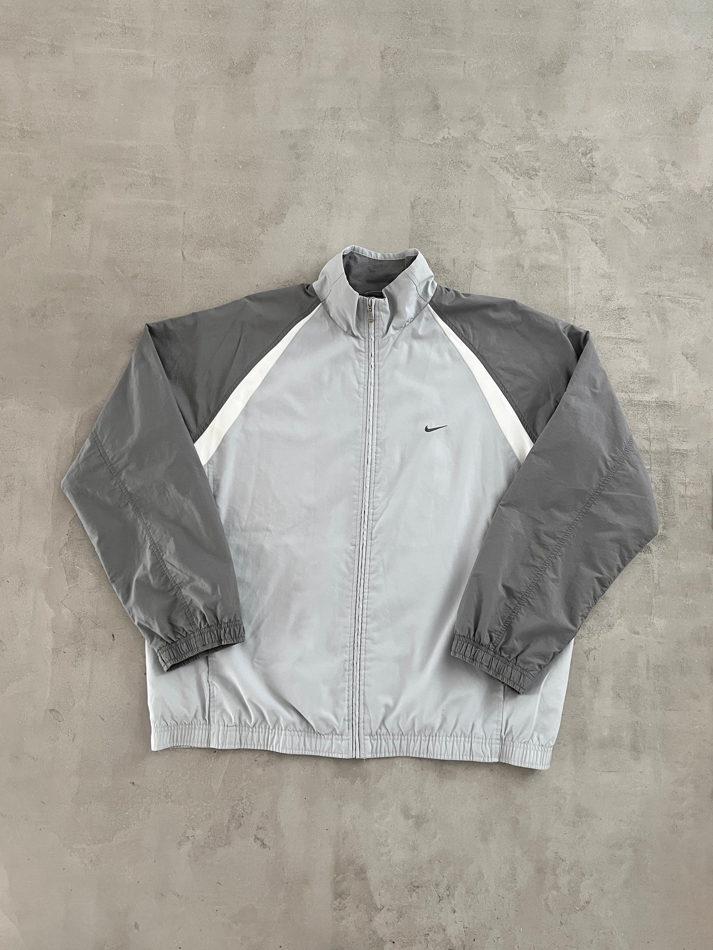 GREY NIKE TRACK JACKET - 2000S - XL