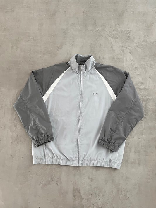 GREY NIKE TRACK JACKET - 2000S - XL