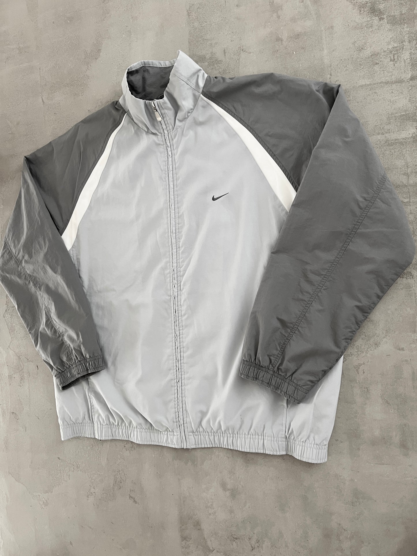 GREY NIKE TRACK JACKET - 2000S - XL