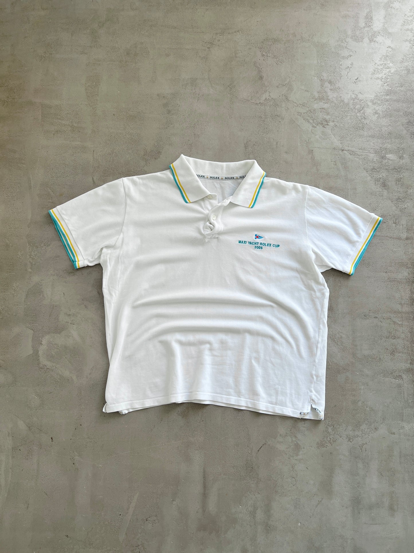 WHITE ROLEX YACHT POLO - 2000S - XS