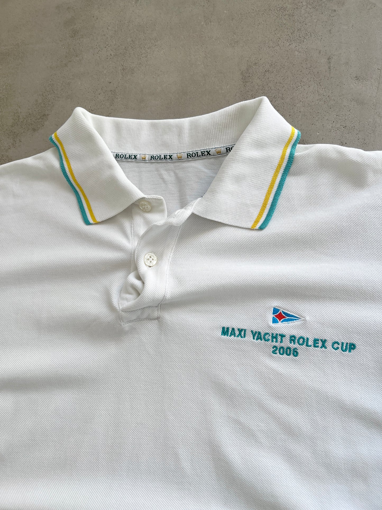 WHITE ROLEX YACHT POLO - 2000S - XS