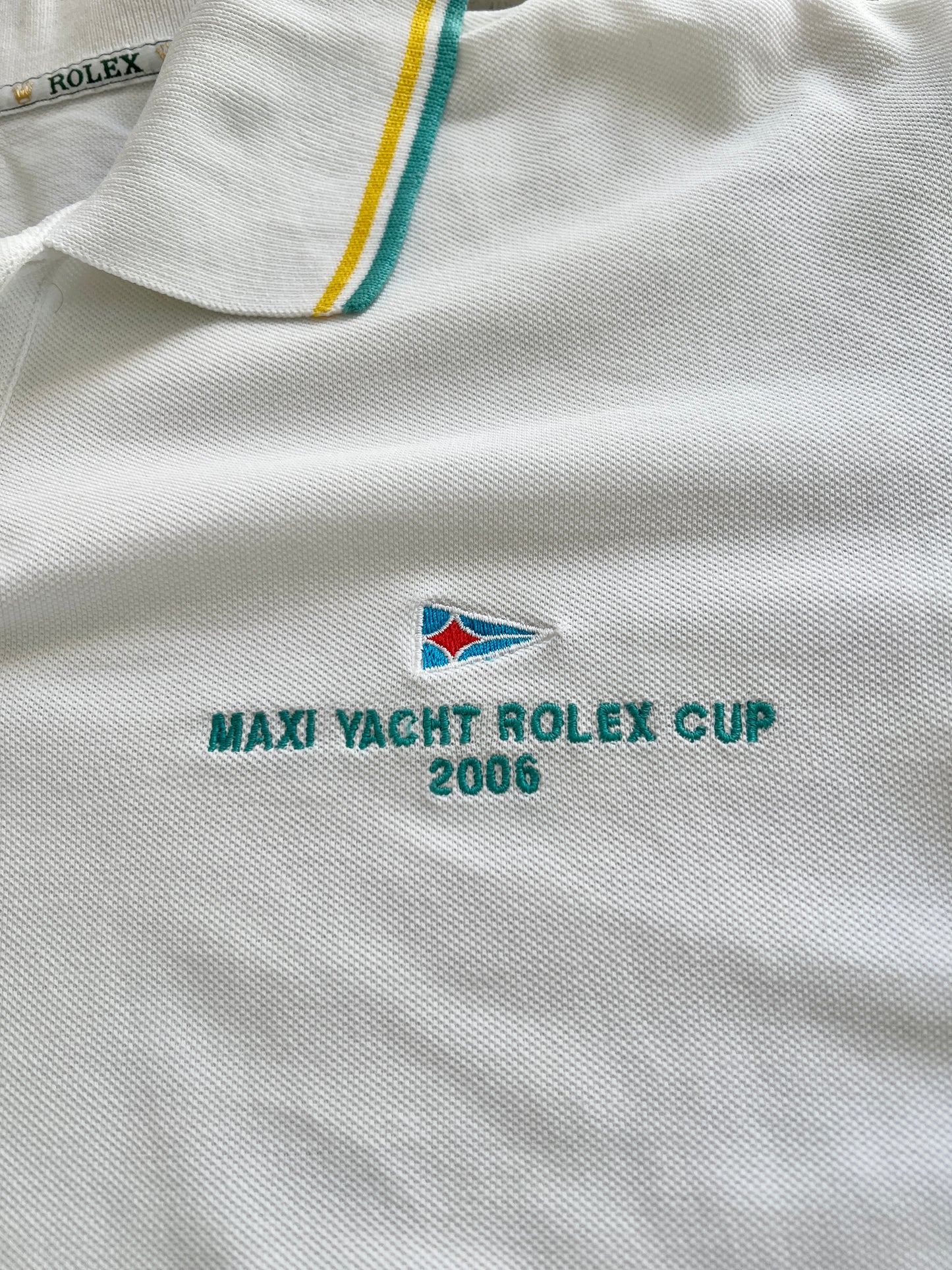 WHITE ROLEX YACHT POLO - 2000S - XS