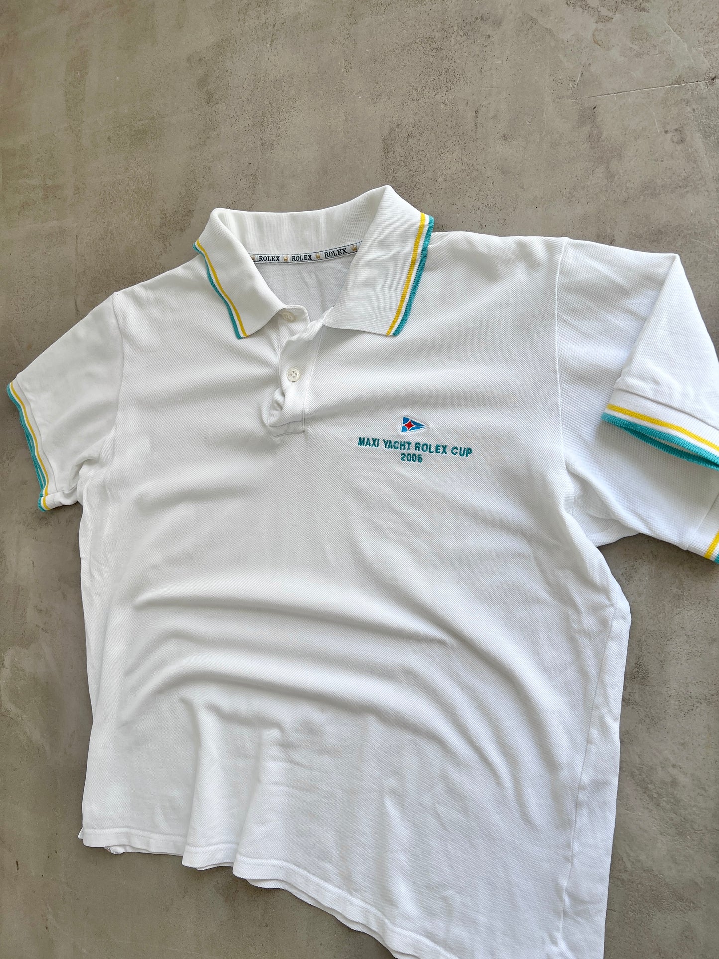 WHITE ROLEX YACHT POLO - 2000S - XS