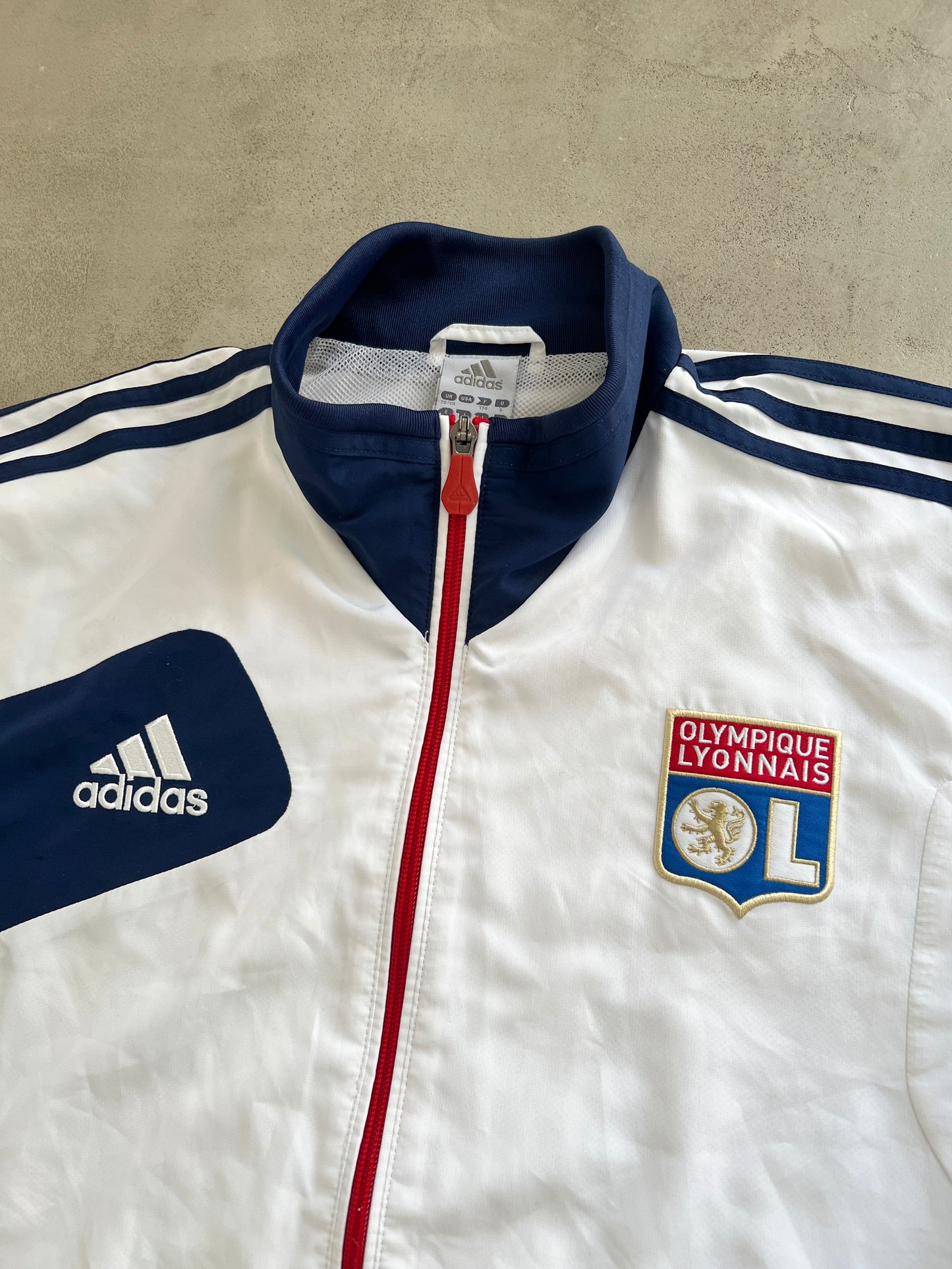 WHITE OLYMPIQUE LYON TRACK JACKET - 2000S - L